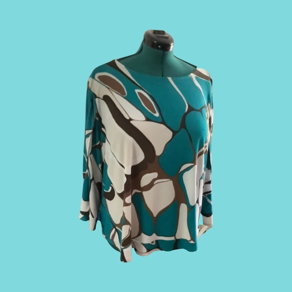 CASUAL MATCHING TOP AND JACKET - CHICO’S EASYWEAR, SIZE 3 - Picture 3 of 4